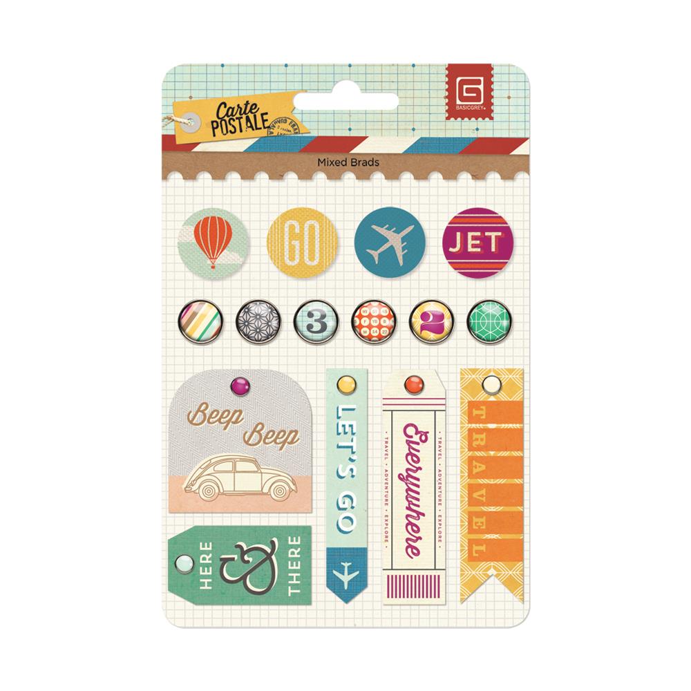 Набор брадс Basic Grey "Carte Postale"