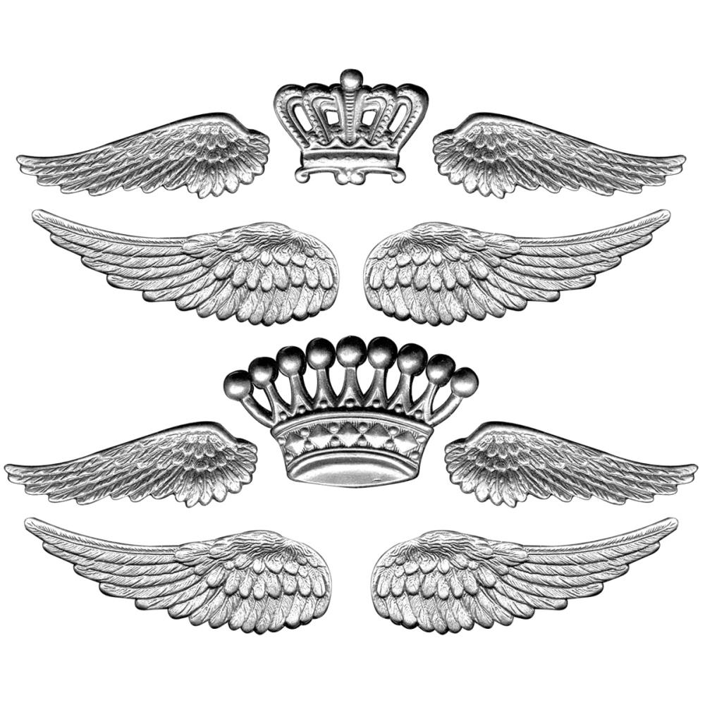 Набор металлических украшений Tim Holtz "Короны и крылья"