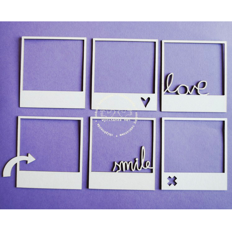 Вырубные элементы из чипборда "Фото-рамки, микс"