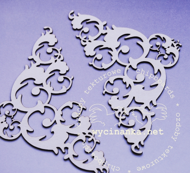 Вырубные элементы из чипборда "Навсегда", пара уголков (186)