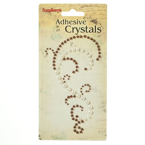Аппликация самоклеющаяся из жемчужинок Scrapberrys БЕЖЕВЫЙ ЗАВИТОК