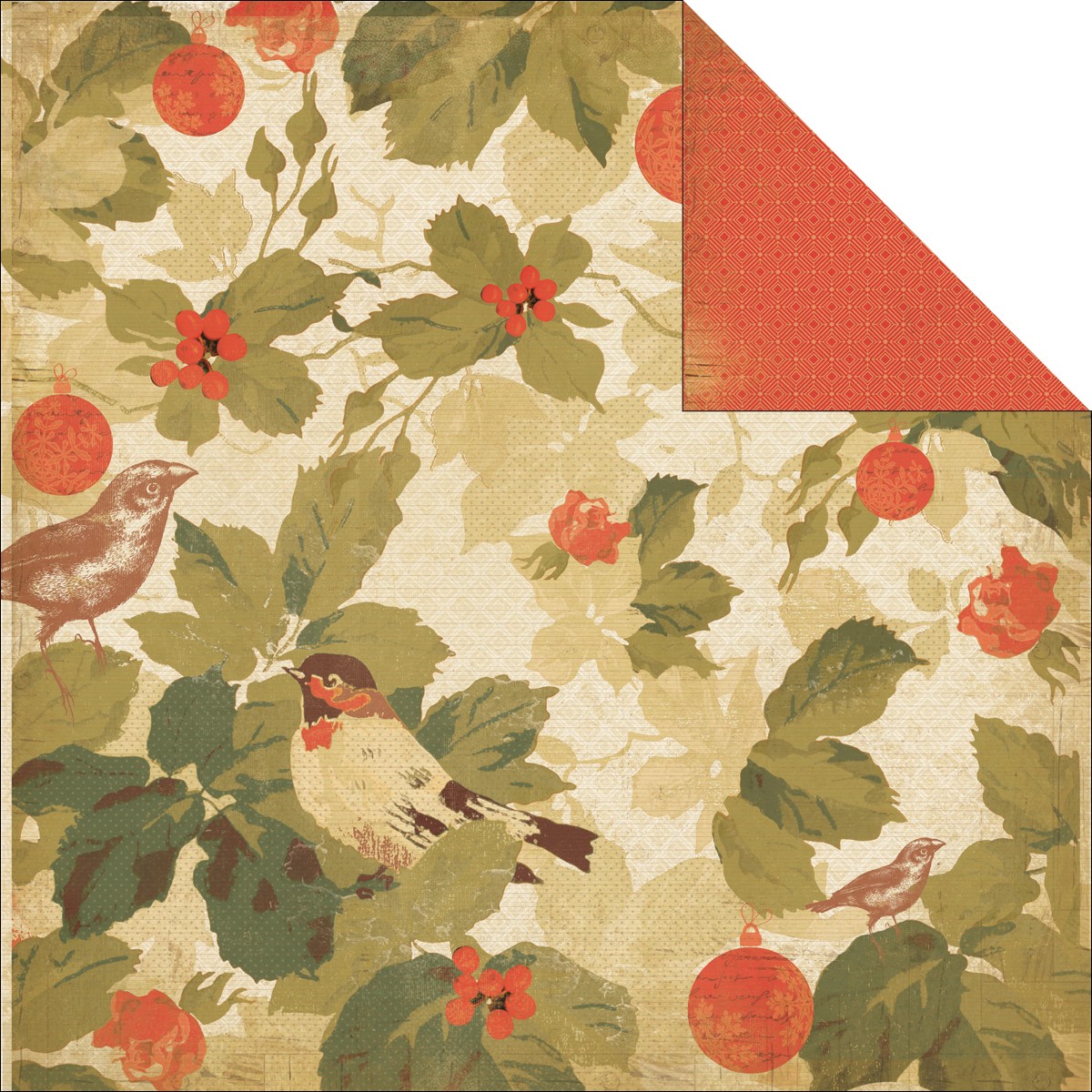 Двусторонняя бумага для скрапбукинга Kaisercraft "Merry & Bright",Vivacious (Kaiser202)