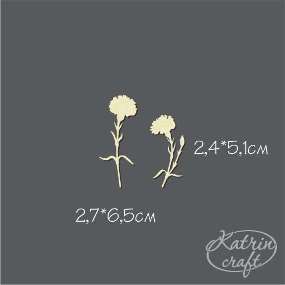 Чипборд "Гвоздики маленькие 6,5см"