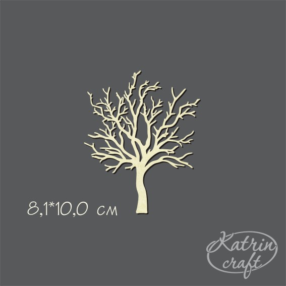 Чипборд "Дерево №2 10см"