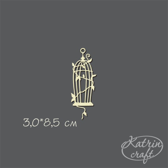 Чипборд "Клетка птичья №4"