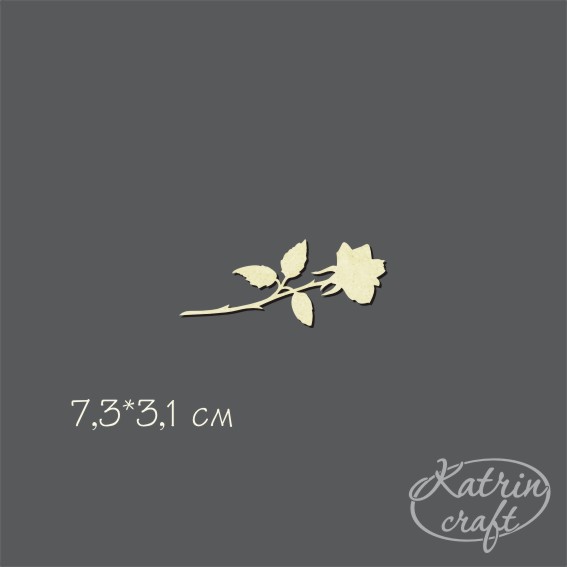 Чипборд "Роза №2"