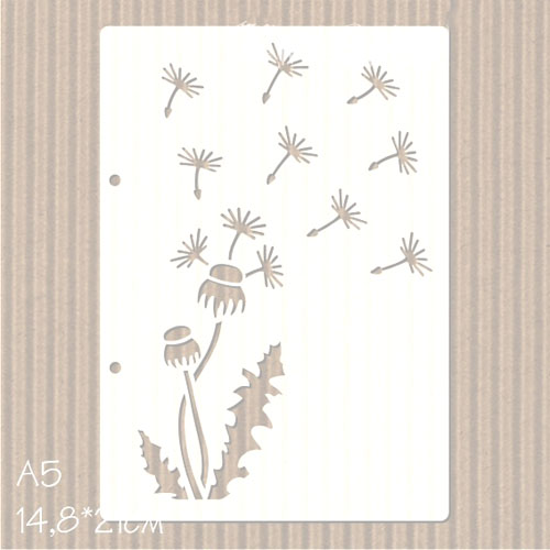 Трафарет Katrin craft А5 "Облетевший одуванчик"