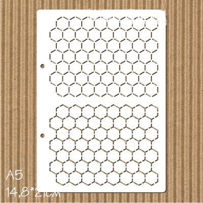 Трафарет Katrin craft А5 "Соты контурные"