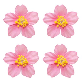 Цветы франжепани. Набор из 4 шт Цвет розовый.