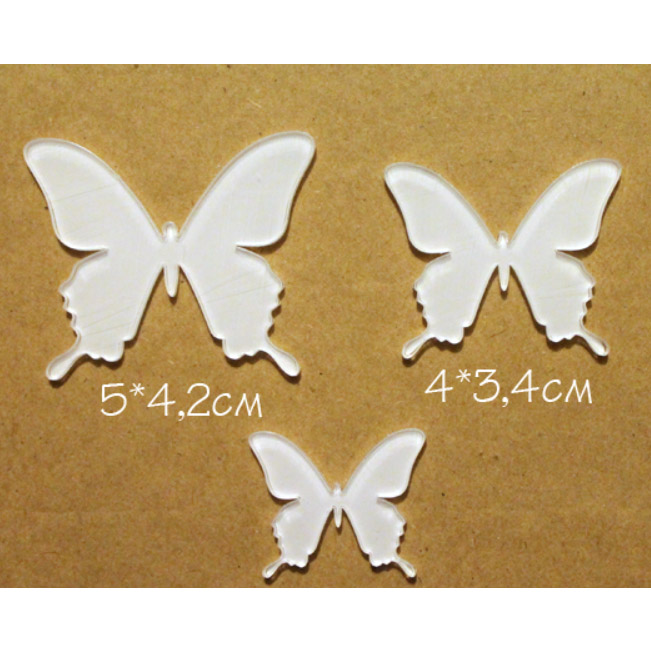 Украшение "Акриловые бабочки 3 шт"