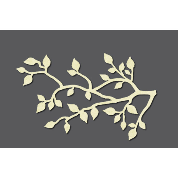 Чипборд "Ветка с мелкими листьями"