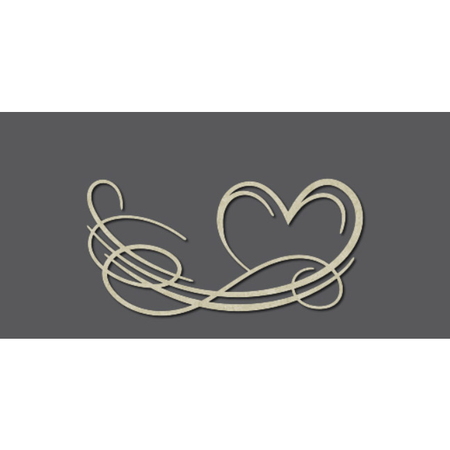 Чипборд "Завиток с сердцем"