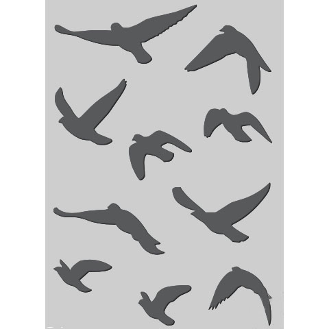 Трафарет Katrin "Птицы"