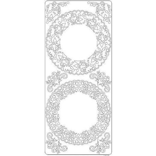 Контурные наклейки Scrapberrys "Ажурная салфетка", цвет золотой