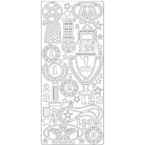 Контурные наклейки Scrapberrys "Чемпион", цвет золотой