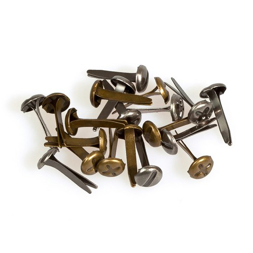 Набор брадс Scrapberrys "Винтики 5 мм",золото-медь