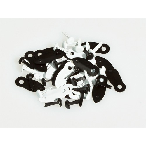 Анкеры c брадс Scrapberrys, чёрно-белый