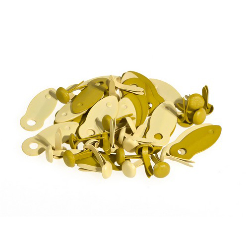 Анкеры c брадс Scrapberrys, жёлто-оливковые