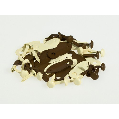 Анкеры c брадс Scrapberrys, кремово-коричневые