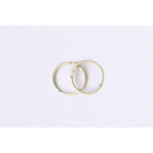 Кольца для альбома 25 мм, цвет слоновая кость, 2 шт