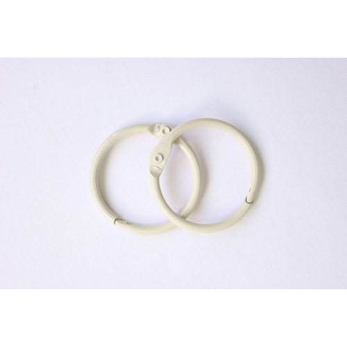 Кольца для альбома 30 мм, цвет слоновая кость, 2 шт