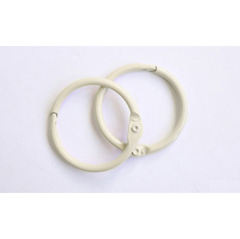 Кольца для альбома 40 мм, цвет слоновая кость, 2 шт