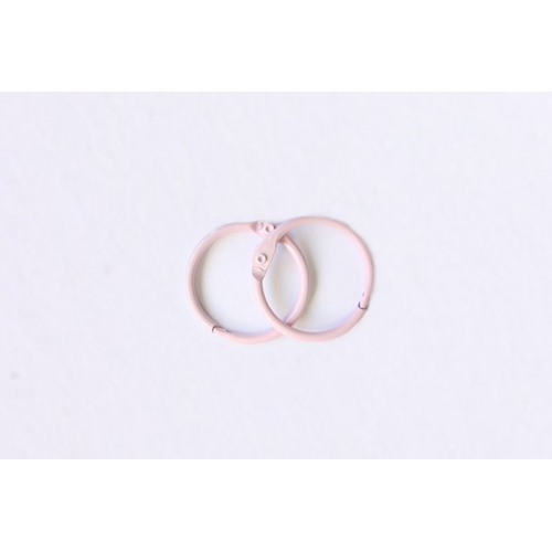 Кольца для альбома 20 мм, цвет розовый, 2 шт