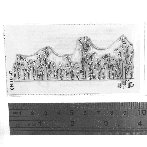 Штамп Stylish Stamps "трава с полевыми цветочками 01440"