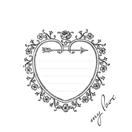 Штамп KatrinCraft "Сердце винтажное"