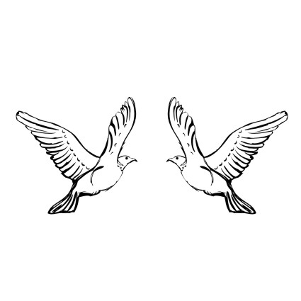 Штамп KatrinCraft "Пара голубей"