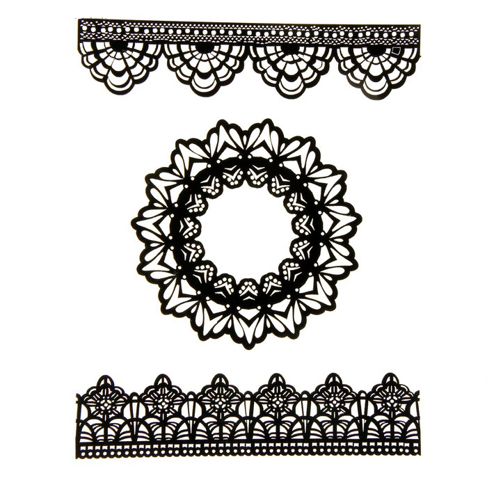 Декор для творчества из тонкого пластика "Кружево"