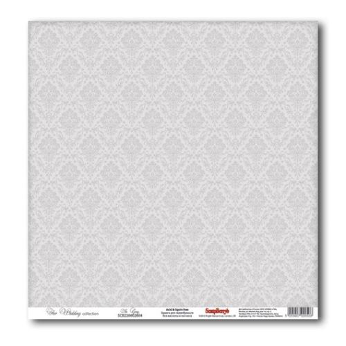 Бумага Scrapberrys "Свадебная Серый " (SB189-3)