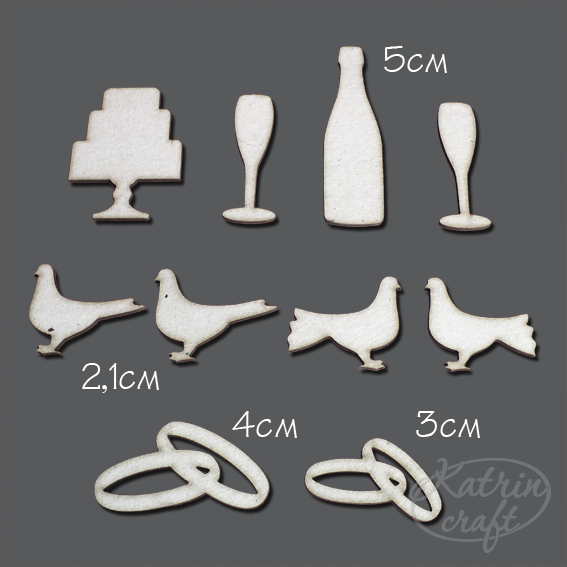 Чипборд "Свадебный маленький"