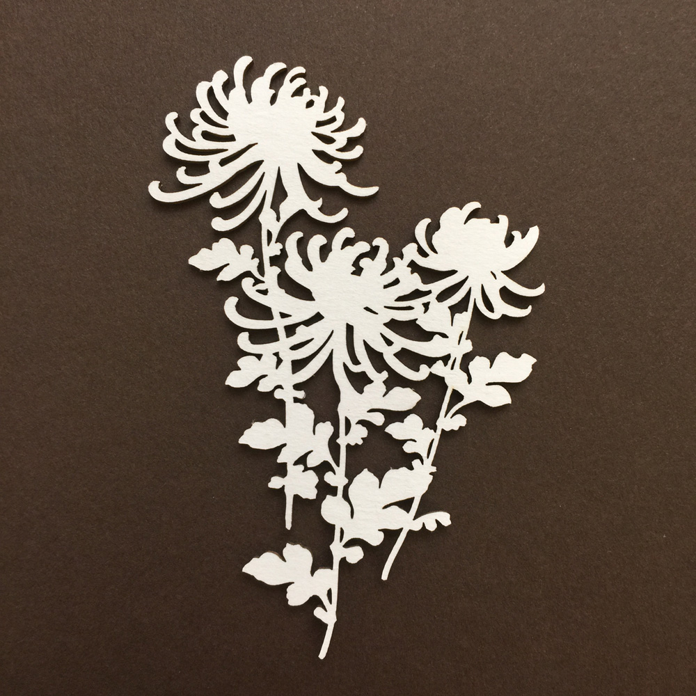 Чипборд "Хризантемы"