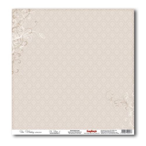 Бумага Scrapberrys "Свадебная Бежевый 2" (SB185-1)