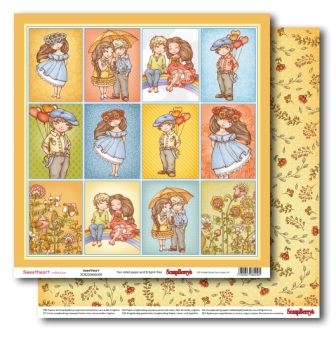 Бумага Scrapberrys "Мальчик и девочка" (SB458)