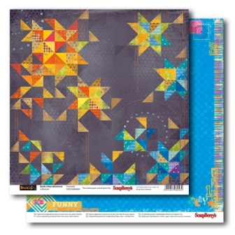 Бумага Scrapberrys " Новые приключения Басика"Фейерверк (SB469)