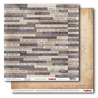 Бумага Scrapberrys "Фотоархив" Моменты (SB474)