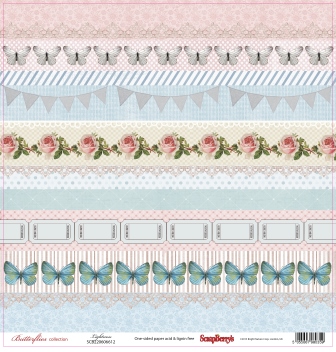 Бумага Scrapberrys "Бабочки "Легкость (SB484)