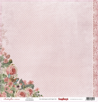 Бумага Scrapberrys "Бабочки "Нежность (SB487)