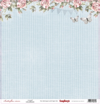 Бумага Scrapberrys "Бабочки "Радость (SB489)