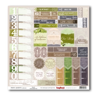 Бумага Scrapberrys " Фотоархив" Мгновение АНГЛ (SB479-6)