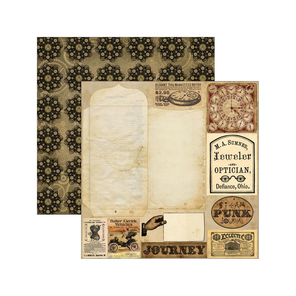 Двусторонняя бумага Marion Smith "Time Keeper" Tinker (MSD13)