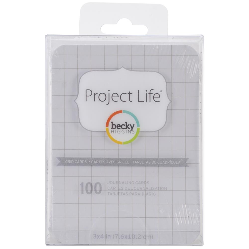Карточки Project Life 7,5 х 10 см, журналинг, клеточка