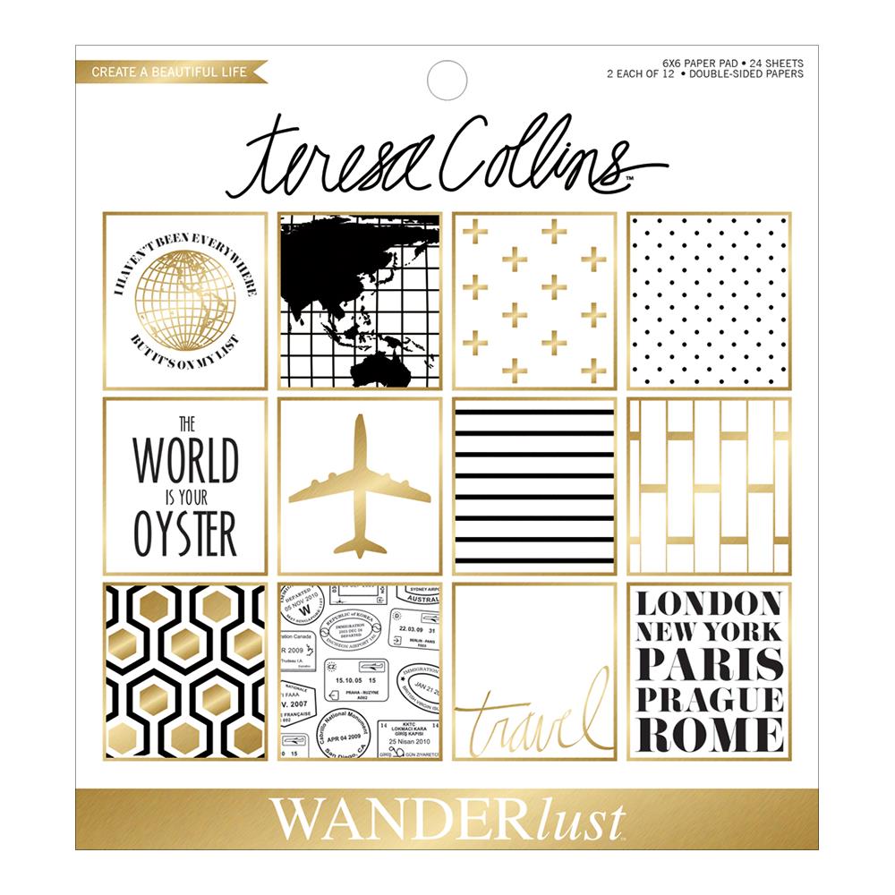 Набор бумаги 15 х 15 см Teresa Collins "Wanderlust"