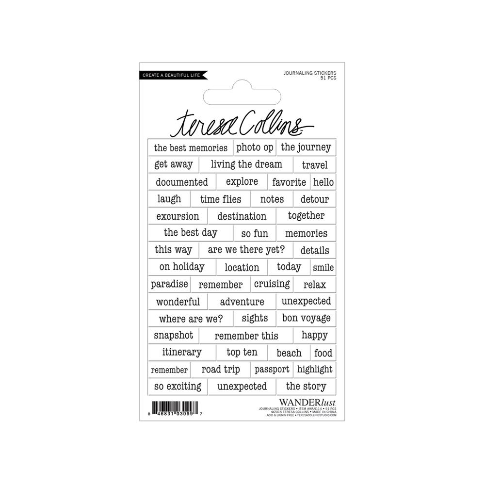 Наклейки Teresa Collins "Wanderlust", слова