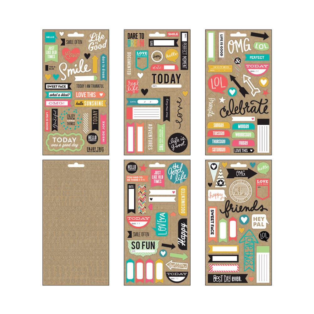 Крафт наклейки Me & My Big Ideas "Smile"