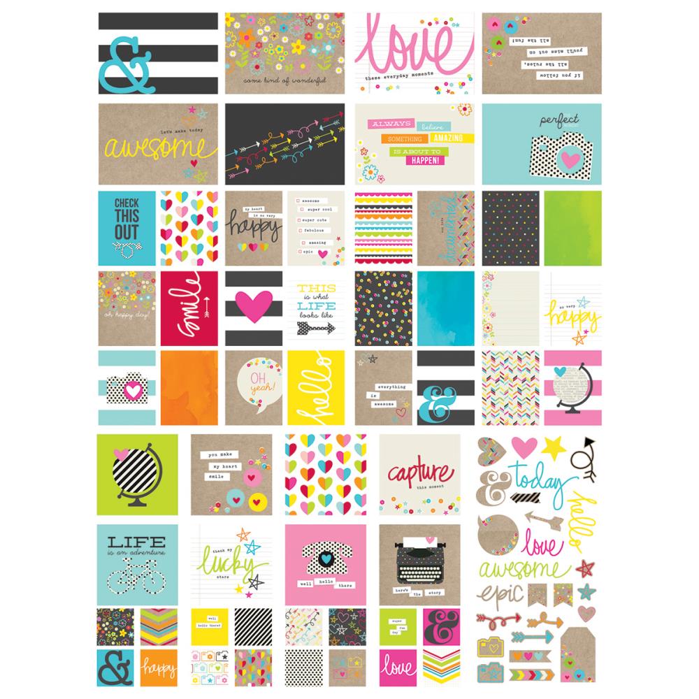 Набор карточек и вырубки Simple Stories "Kraft"