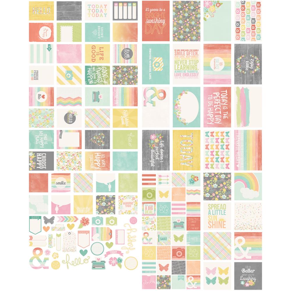 Набор карточек и вырубки Simple Stories "Happy"