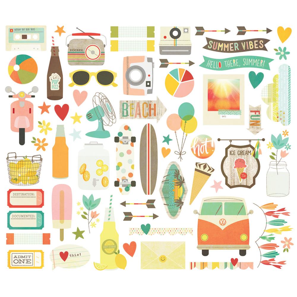 Набор вырубки из картона Simple Stories "Summer Vibes"